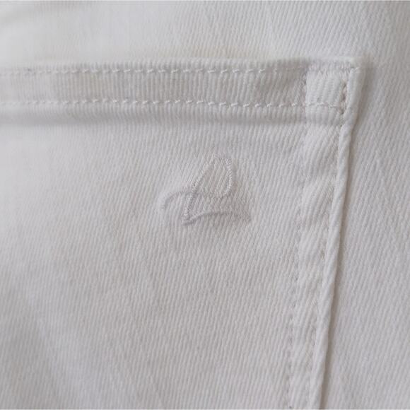 DL1961 Mara Straight High Rise Instasculpt White Jeans Raw Hem, Sz 27x27 - Picture 6 of 11